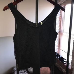 Black lace tank top!